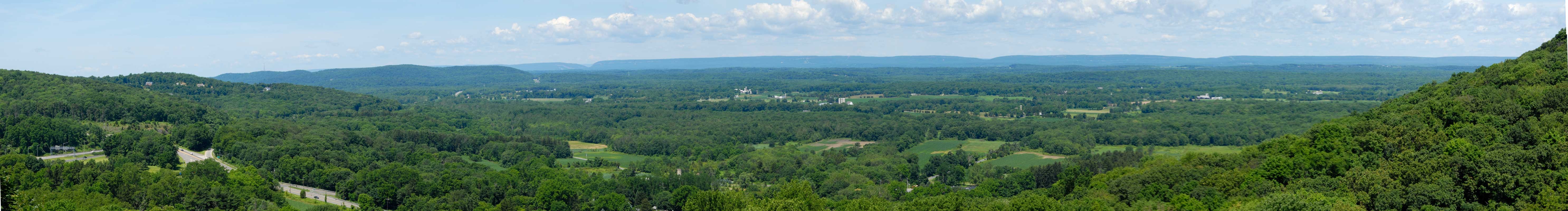 Panorama of Scenic Overlook in Eastern Pennsylvania