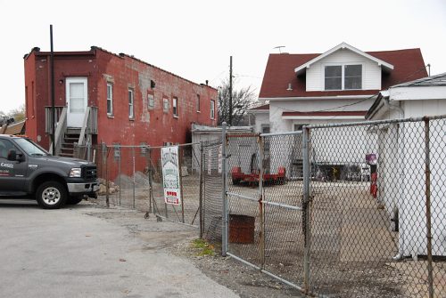 Rear of Run-Down Buildings