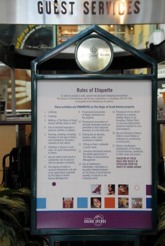 Mall Etiquette